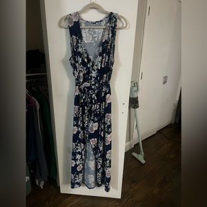 1X high low floral dress